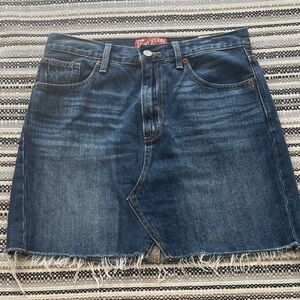Lucky Brand Indigo Denim Skirt with Raw Hem
